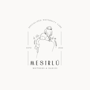 MESIRLU / 51 / Design del logo minimalista ed eclettico (logo per nascita, bambino, ostetrica, assistenza alla maternità, prenatale, coaching per neo-genitori, doula, allattamento)