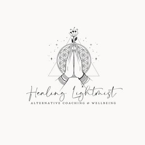 HEALING LIGHTMIST  | 20 |  Eclectic Minimal Logo Design (prana, mystic, sacred, yoga, namaste, tree of life, wellness, wellbeing, coaching)