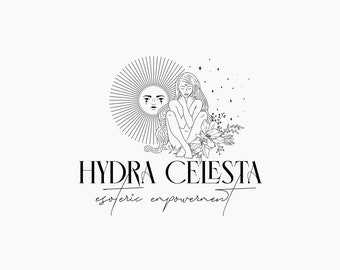 HYDRA CELESTA | 43 |  Eclectic Logo Design (sacred, magical, coaching, spiritual, minimal, celestial, boutique, hypnotherapy, shaman logo)