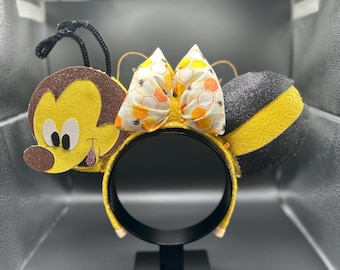 Spike the Bee ears. Flower and Garden Festival mouse ear headband.