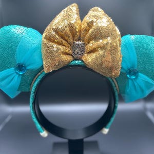 Princess Jasmine inspired mouse ear headband. Arabian Princess mouse ears. Alladins Princess