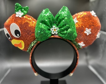 Florida Orange bird inspired mouse ears. Epcot festival favorite mouse ear headband.