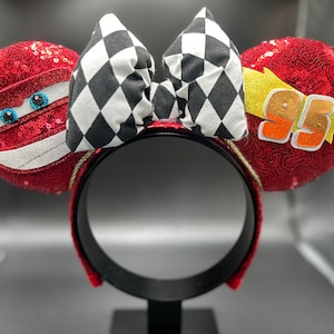 Ka-chow mouse ears! Lightning McQueen inspired ears headband.