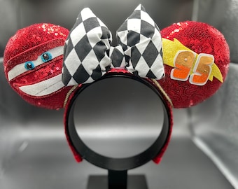 Ka-chow mouse ears! Lightning McQueen inspired ears headband.