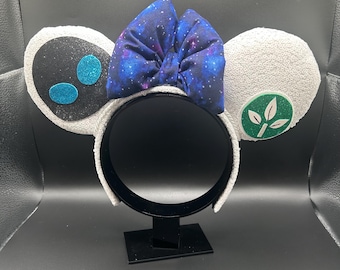 Eve Inspired Mouse Ears: Wall-e movie ear headband, Earth Day Costume