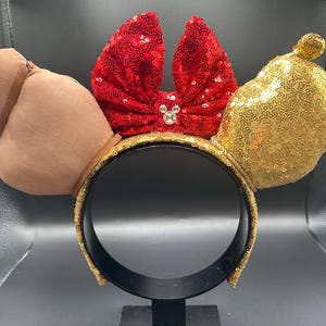 Winnie the Pooh inspired mouse ears. Pooh Bear and hunny pot ear headband. image 7