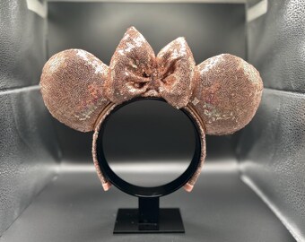 Light Up Rose Gold Mouse Ear Headband