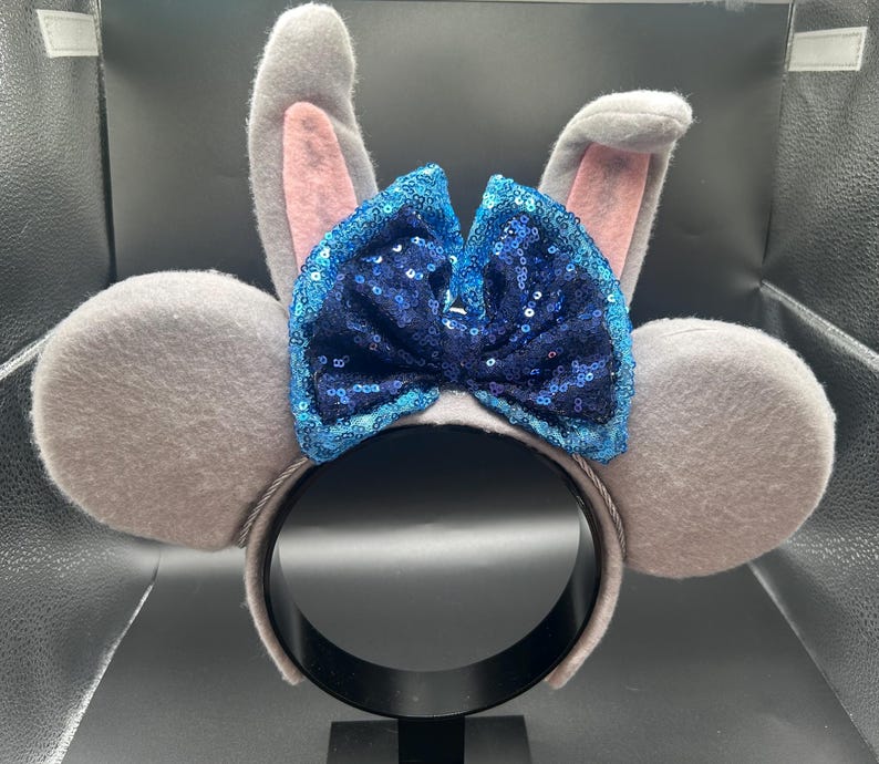 Judy Hopps-inspirerat pannband med kaninöron, Zootropolis-musöron bild 2