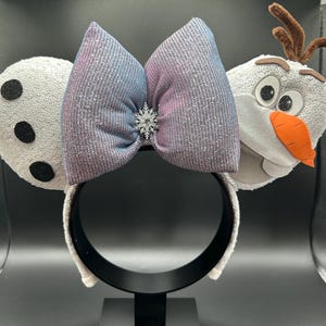 Olaf inspired mouse ears. “Warm Hugs” ear headband. Frozen movie inspired