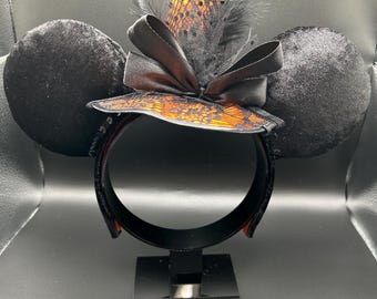 Oranje heksenhoed muizenoren: Hocus Pocus Halloween-hoofdband