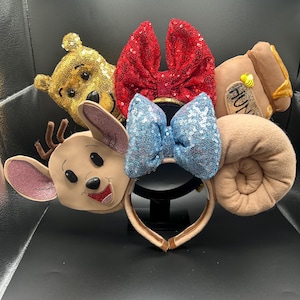 Winnie the Pooh inspired mouse ears. Pooh Bear and hunny pot ear headband. image 9