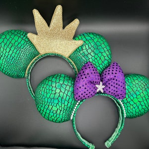 Underwater Princess and King Inspired mouse ears, mermaid ear headband
