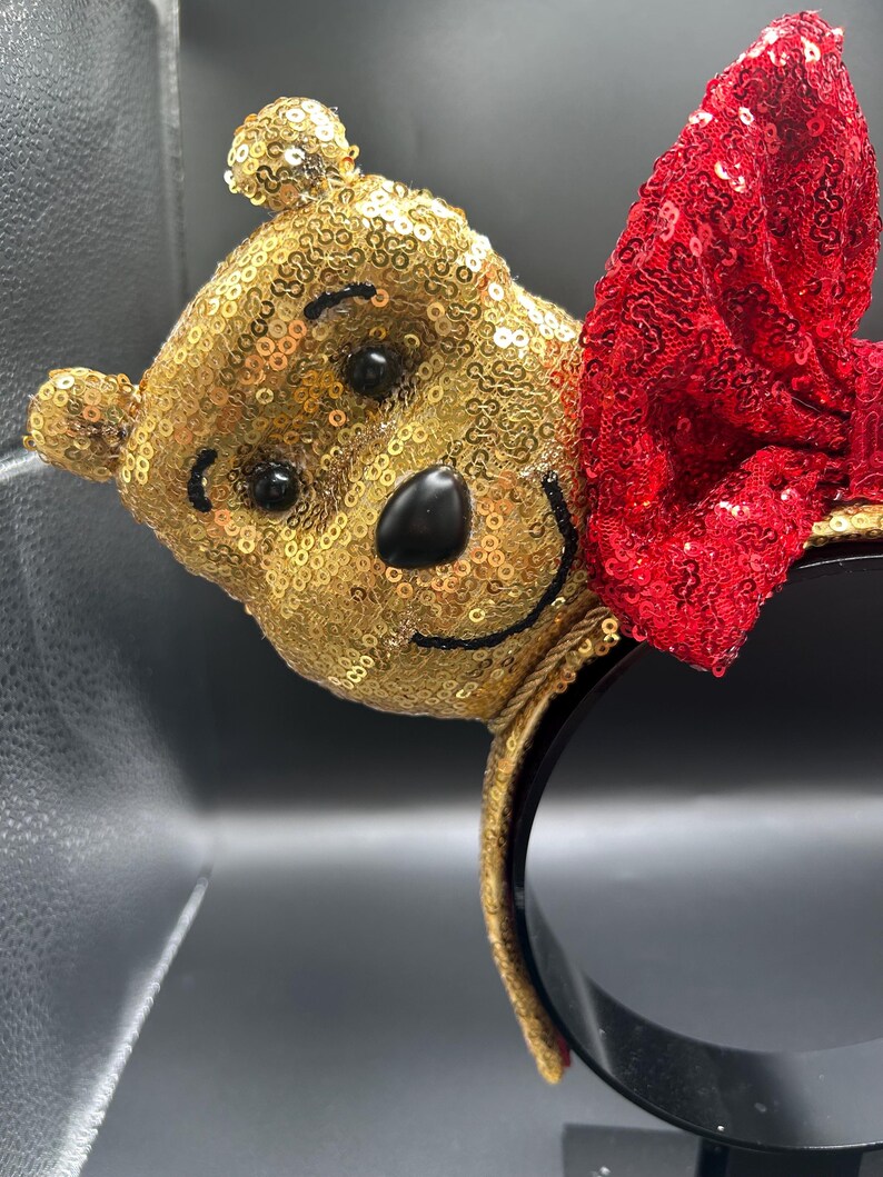 Winnie the Pooh inspired mouse ears. Pooh Bear and hunny pot ear headband. image 3