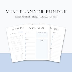 Planner Bundle, Printable, Minimalist Planner, Weekly Monthly Yearly ...