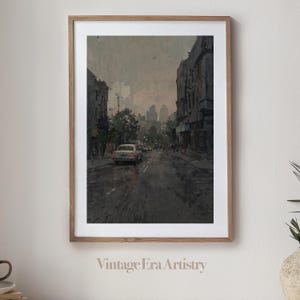 Vintage City & Apartment Oil Painting, High Quality Printable Wall Art, Digital Download, Digital Print, Printable Artwork | 0131