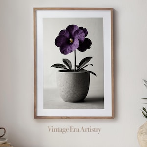 Vintage Purple Flower Sketch, Botanical Illustration, High Quality Printable Art, Digital Download, Digital Art Printable Artwork | PS0078