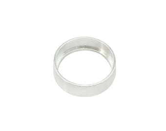 Sterling Silver Round Tube Bezel Setting for Cabochon 6mm