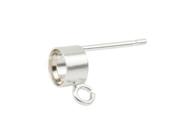 Può includere: Chiusura per orecchini in argento con un anello e un perno. Il perno è lungo circa 1,2 cm.