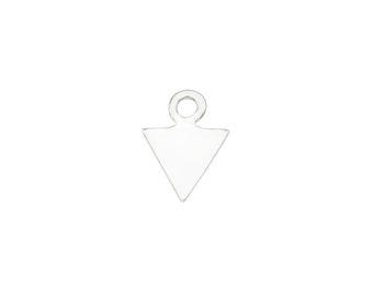 Sterling Silver Triangle Charm 8mm