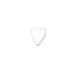 Sterling Silver Heart Solderable Accent 5.5mm