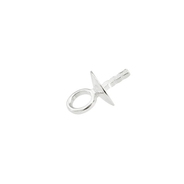 10 pcs Argent Sterling Coupe et Peg Drop 4mm