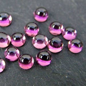 Rhodolite Garnet Round Cabochon Gemstone ~ Various Sizes