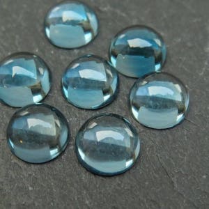 London Blue Topaz Round Cabochon Gemstone ~ Various Sizes
