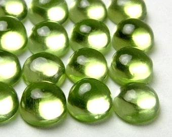 Peridot Round Cabochon Gemstone ~ Various Sizes