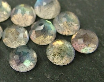 Labradorite Rose Cut Round Cabochon Gemstone ~ Various Sizes