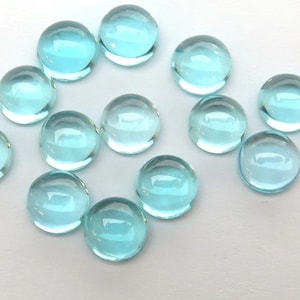 Ocean Blue Apatite Round Cabochon Gemstone ~ Various Sizes