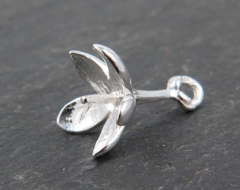 Sterling Silver Flower Bail with Peg
