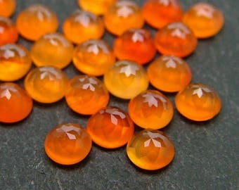 Carnelian Rose Cut Round Cabochon Gemstone ~ Various Sizes