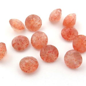 Sunstone Faceted Round ~ Various Sizes