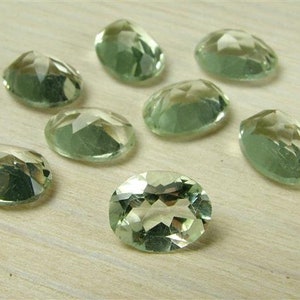 Green Amethyst Faceted Oval ~ Various Sizes