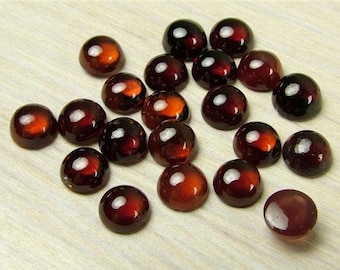 Garnet Round Cabochon Gemstone ~ Various Sizes