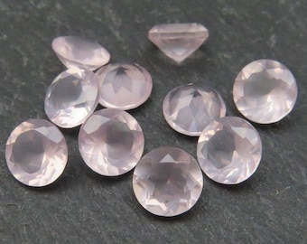 Rose Quartz Faceted Round Gemstone ~ Various Sizes