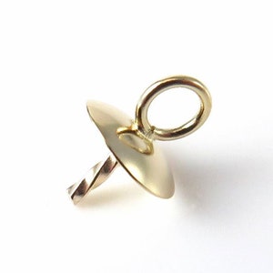 14K Gold Cup and Peg Drop 5mm ~ 1 piece