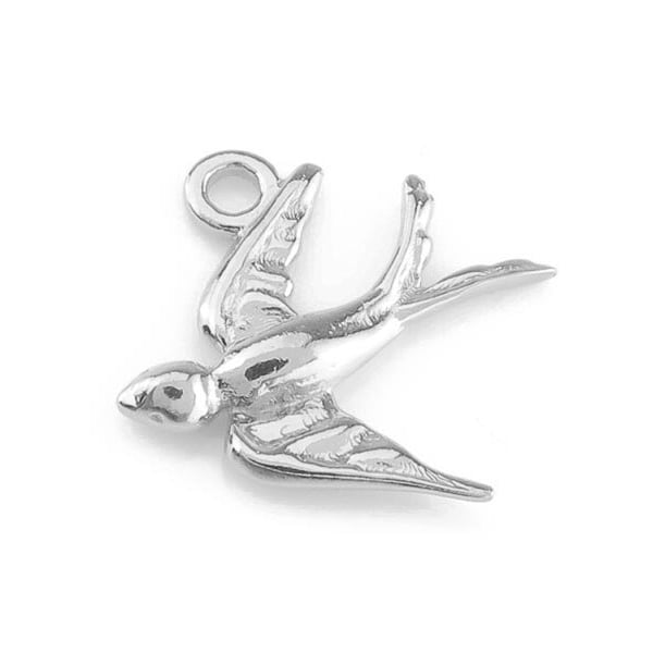 Pendentif Hirondelle en Argent Sterling 15mm