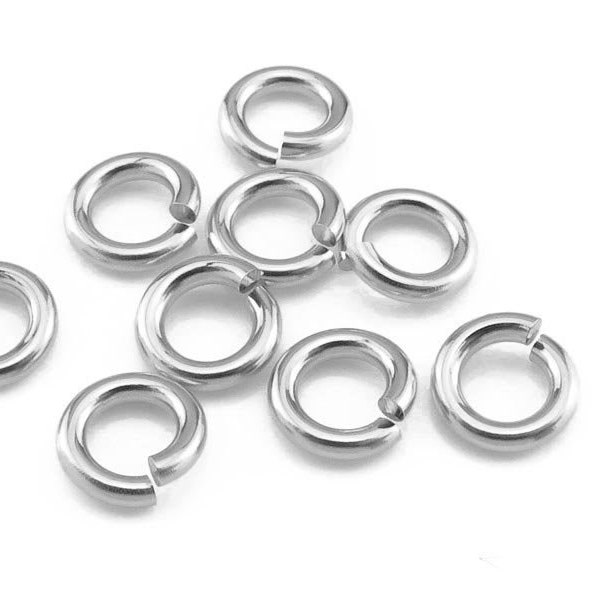 10 pcs Sterling Silver Open Jump Ring 5mm ~ 16ga