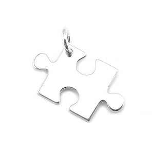 Sterling Silver Jigsaw Pendant 19mm