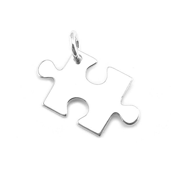 Sterling Silver Jigsaw Pendant 19mm