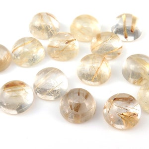 Golden Rutilated Quartz Round Cabochon ~ Various Sizes