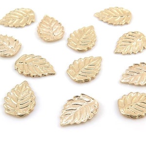 Gold Filled Leaf Solderable Accent 7.25mm