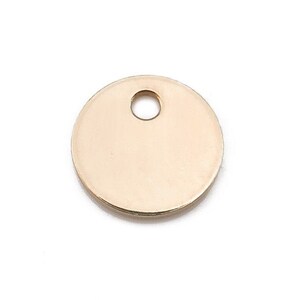 Gold Fill Runder Anhänger / Disc 6mm