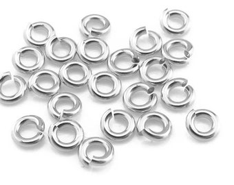 20 anillos abiertos de plata esterlina de 3 mm ~ calibre 20