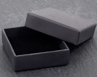 Earring/Pendant Box with Foam Insert ~ Black ~ 55mm x 55mm