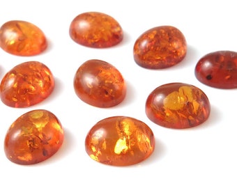 Amber Oval Cabochon ~ Various Sizes
