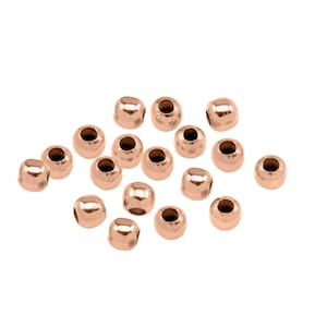 10 Stück Rose Gold vergoldete Vermeil Silber runde Perlen 2,2 mm