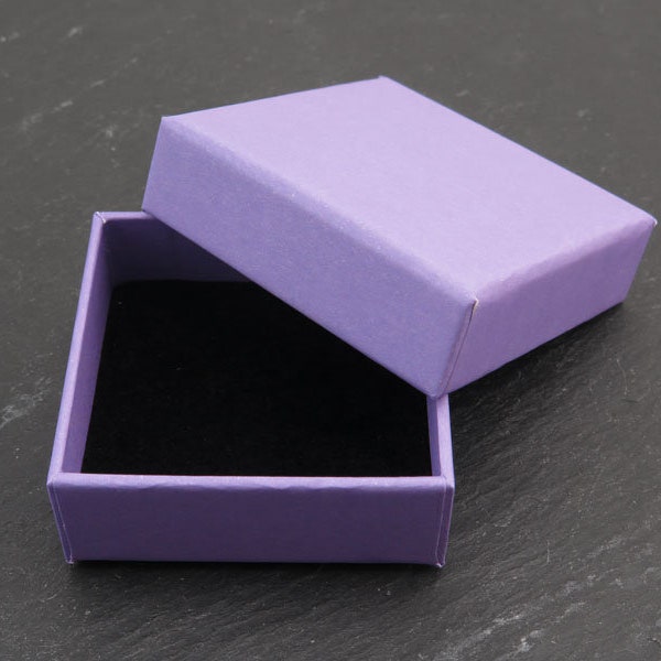 Earring/Pendant Box with Foam Insert ~ Lilac ~ 55mm x 55mm