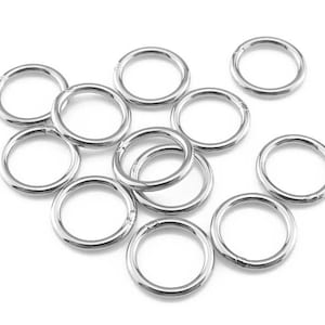 10 pcs ~ Sterling Silver Closed Jump Ring 7mm ~ 20ga